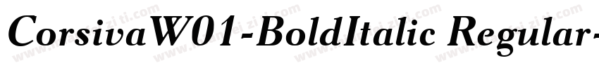 CorsivaW01-BoldItalic Regular字体转换